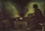 Vincent Van Gogh, Peasant Woman Near the Hearth
